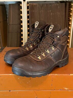IRISH SETTER by Red Wing Men's 10 EE Brown Safety Steel Toe Work Boots 83618